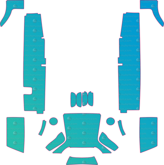 Caterham Seven 170 Base (From 2023) pre-cut PPF pattern layout