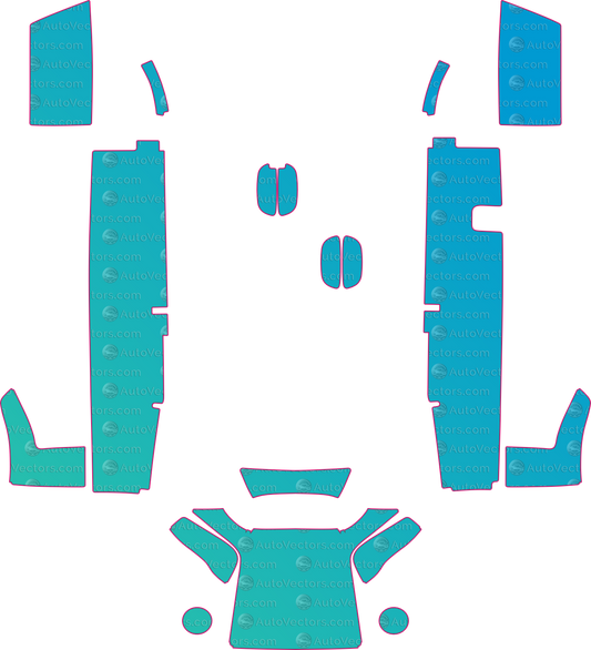 Caterham Seven 360 Base (From 2000) pre-cut PPF pattern layout