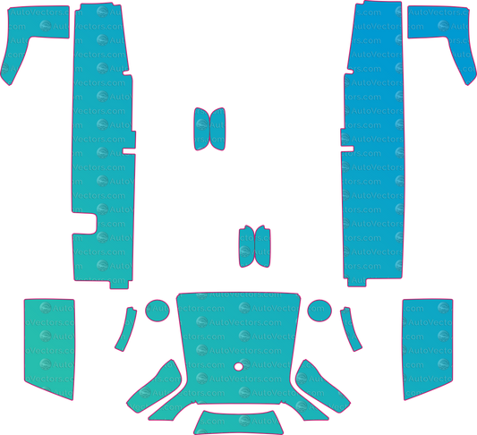 Caterham Seven 360 SV Base (From 2000) pre-cut PPF pattern layout