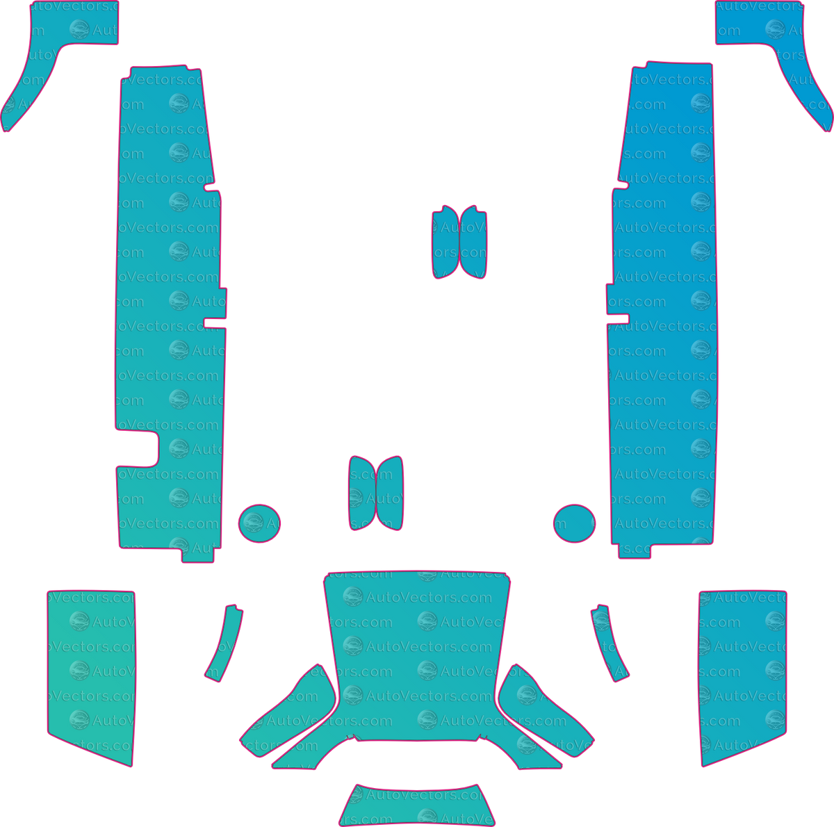 Caterham Seven 420 Base (From 2000) pre-cut PPF pattern layout