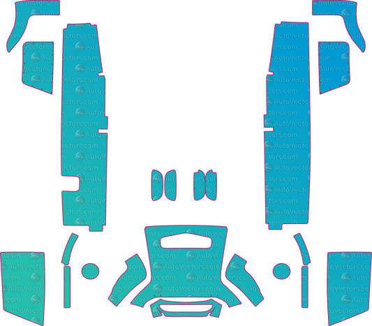 Caterham Seven 420 Cup Base (From 2024) pre-cut PPF pattern layout