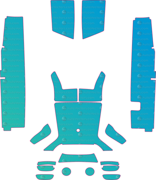 Caterham Seven 420 SV Base (From 2001) pre-cut PPF pattern layout