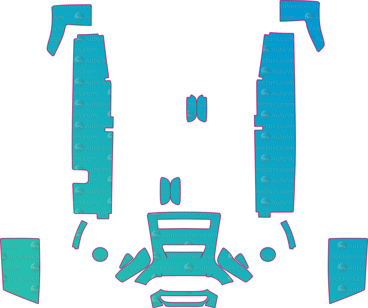 Caterham Seven 620 Base (From 2023) pre-cut PPF pattern layout