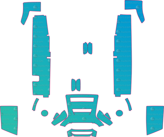 Caterham Seven 620 Base (From 2023) pre-cut PPF pattern layout
