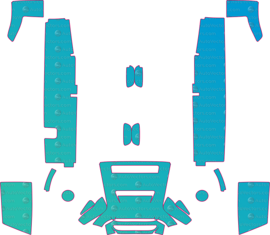 Caterham Seven 620 SV Base (From 2023) pre-cut PPF pattern layout