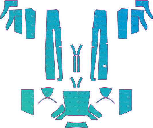 Caterham Super Seven 600 Base (From 2023) pre-cut PPF pattern layout