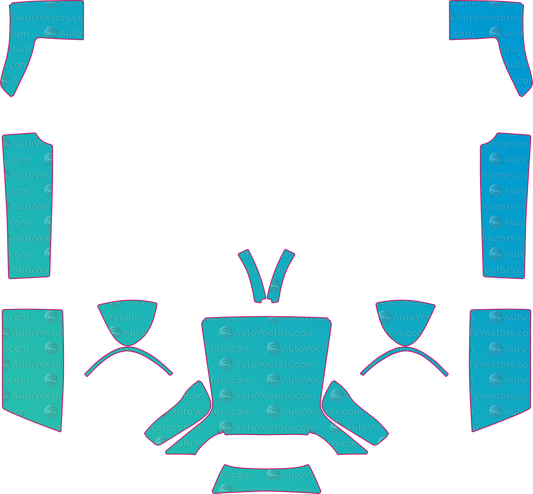Caterham Super Seven Base (2000-2024) pre-cut PPF pattern layout