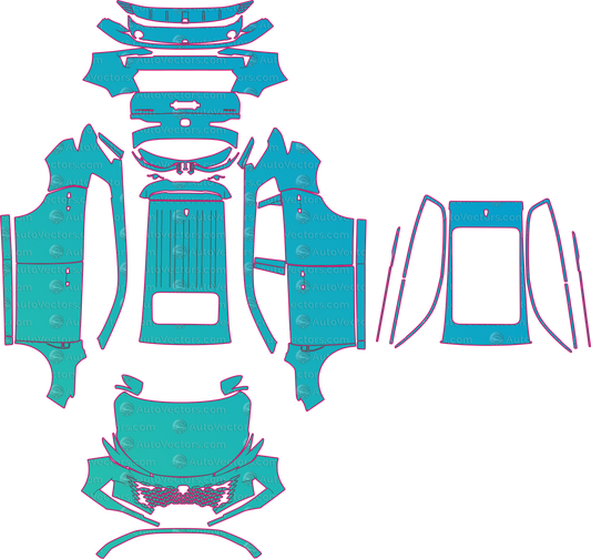 Changan CS55 Plus Plus_UNI-S Base (From 2024) SUV pre-cut PPF pattern layout