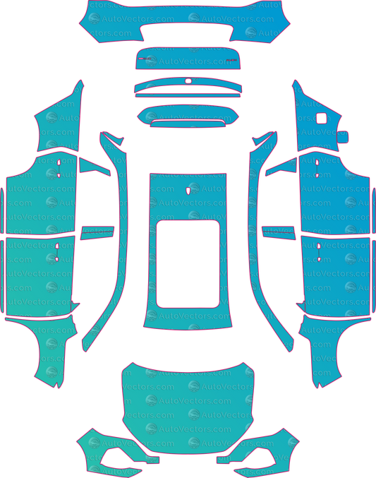 Changan CS75 Plus Pro Base (From 2026) SUV pre-cut PPF pattern layout