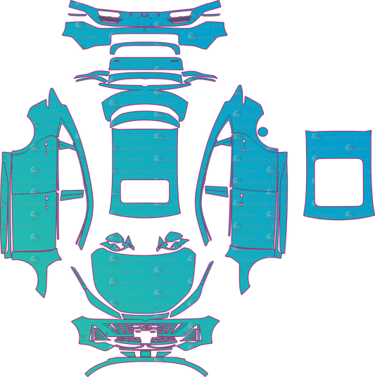 Changan Eado Base (From 2026) Sedan pre-cut PPF pattern layout