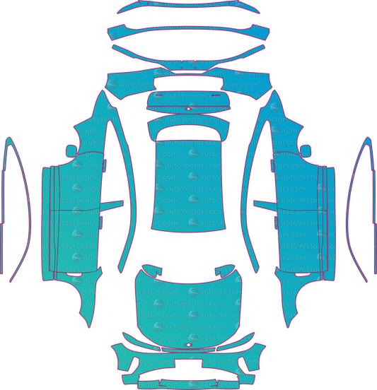 Changan Origin A07 Base (From 2026) pre-cut PPF pattern layout