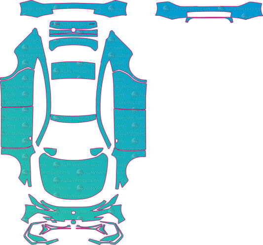 Changan UNI-V Base (From 2026) Sedan pre-cut PPF pattern layout