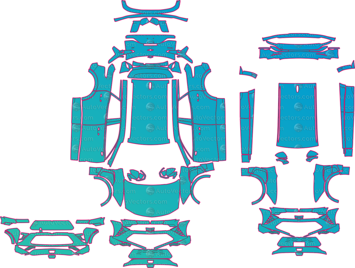 Chevrolet Blazer EV LT (From 2024) SUV pre-cut PPF pattern layout
