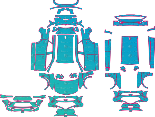 Chevrolet Blazer EV LT (From 2024) SUV pre-cut PPF pattern layout