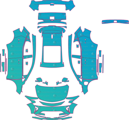 Chevrolet Bolt EV (From 2027) Hatchback pre-cut PPF pattern layout