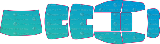 Chevrolet Bolt EV (From 2027) Hatchback window tint template layout