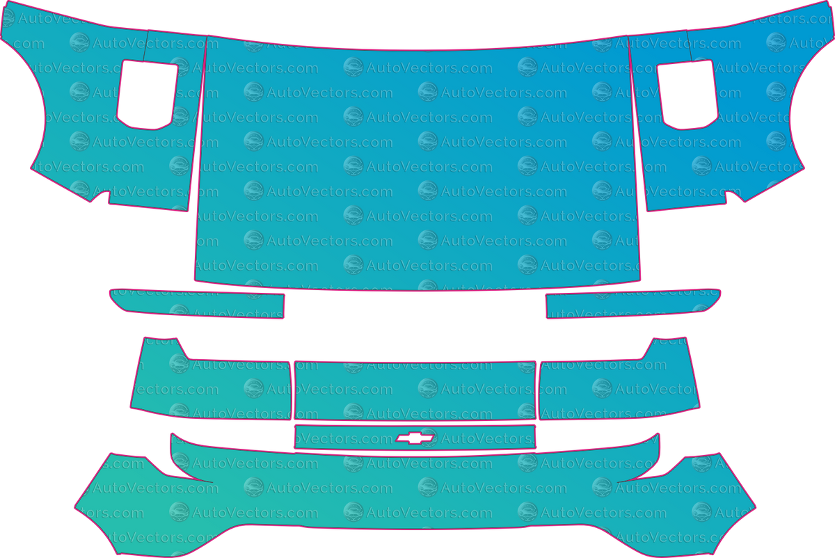 Chevrolet Brightdrop Zevo 400 (From 2026) pre-cut PPF pattern layout