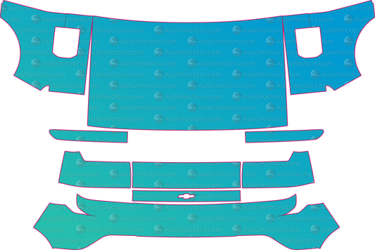 Chevrolet Brightdrop Zevo 400 (From 2026) pre-cut PPF pattern layout