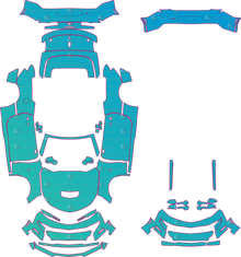 Chevrolet Camaro GM Alpha SS Facelift (2019–2024) Convertible Pre-Cut PPF Pattern Templates