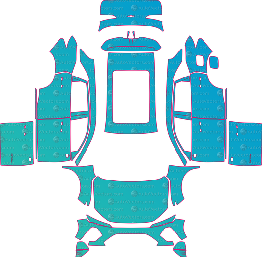Chevrolet Captiva EV Base (From 2026) pre-cut PPF pattern layout