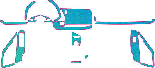 Chevrolet Corvette Base v2 (From 2024) Interior – interior pre-cut PPF pattern templates, instant digital download vector cut files (CDR, AI, PDF, SVG)