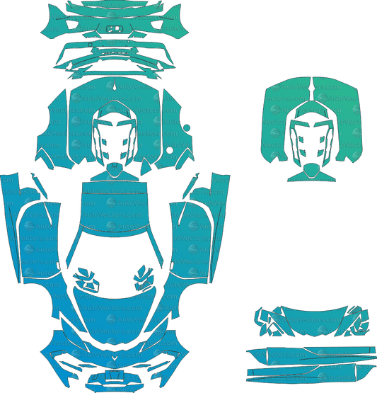 Chevrolet Corvette Stingray C8 (From 2020) Coupe Pre - Cut PPF Pattern Templates pre - cut PPF template digital file download