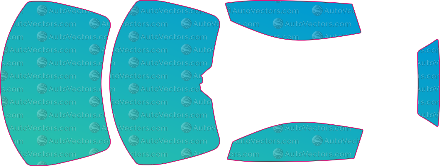 Chevrolet Corvette ZR-1 C8 (From 2025) Convertible – window tint pre-cut templates, instant digital download vector cut files (CDR, AI, PDF, SVG)