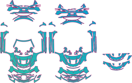 Chevrolet Corvette ZR1 X (From 2026) pre-cut PPF pattern layout