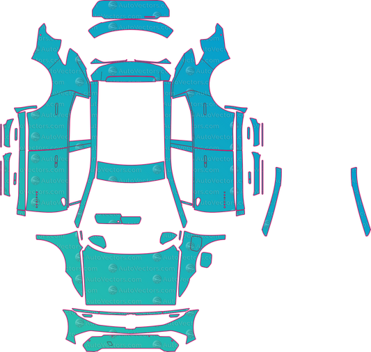 Chevrolet Equinox EV 1LT (From 2025) SUV pre-cut PPF pattern layout
