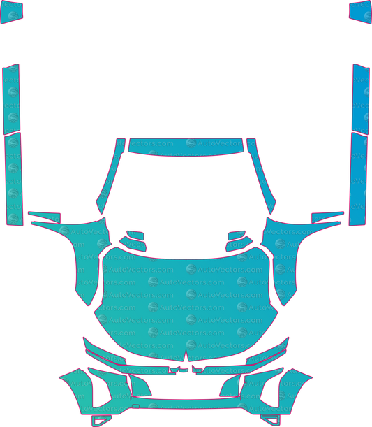 Chevrolet Equinox RS (From 2025) SUV pre-cut PPF pattern layout