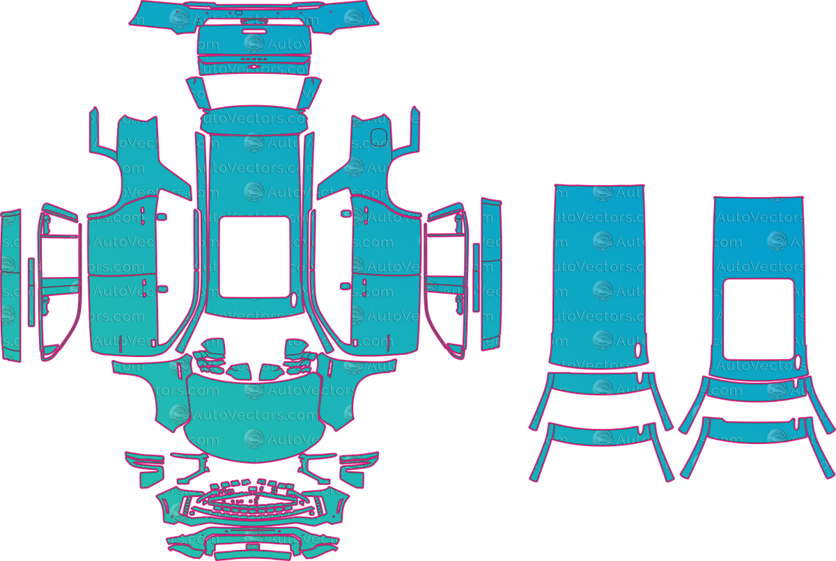 Chevrolet Tahoe Z71 (From 2025) SUV pre-cut PPF pattern layout