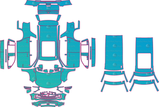 Chevrolet Tahoe Z71 (From 2025) SUV pre-cut PPF pattern layout