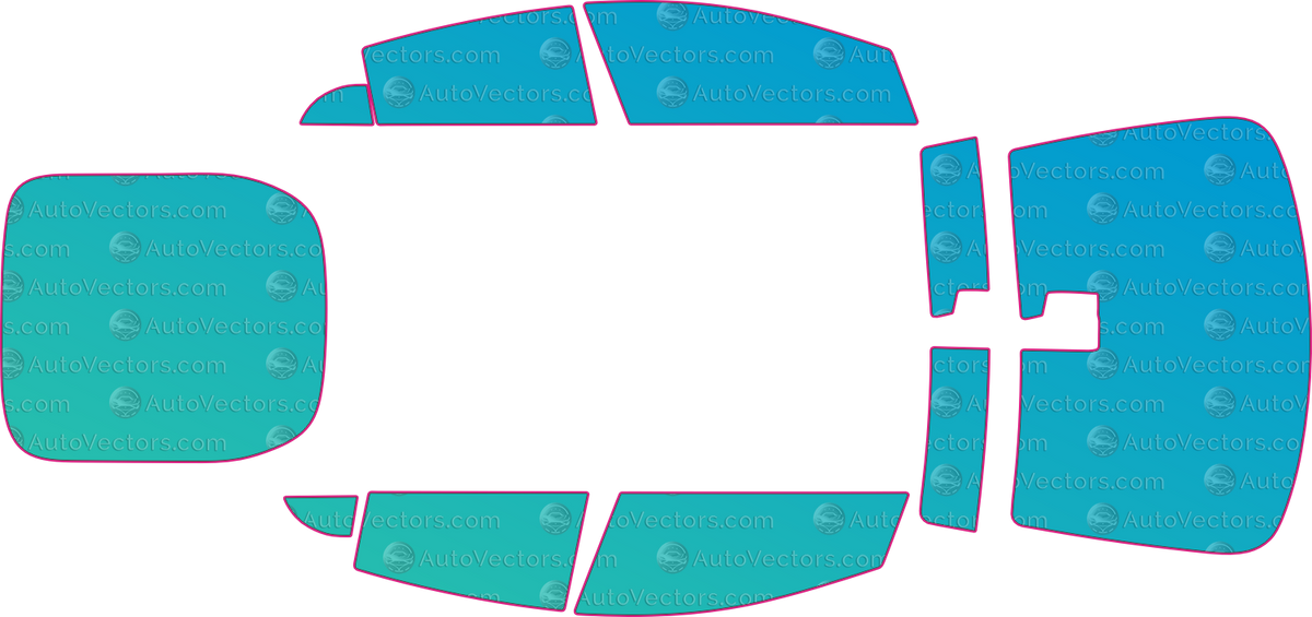 Chevrolet Volt Base (From 2016) window tint template layout