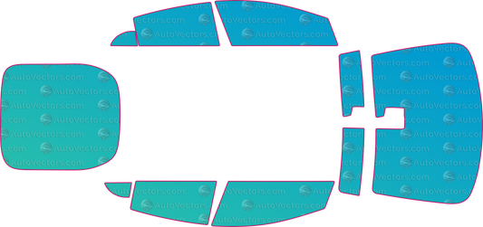 Chevrolet Volt Base (From 2016) window tint template layout