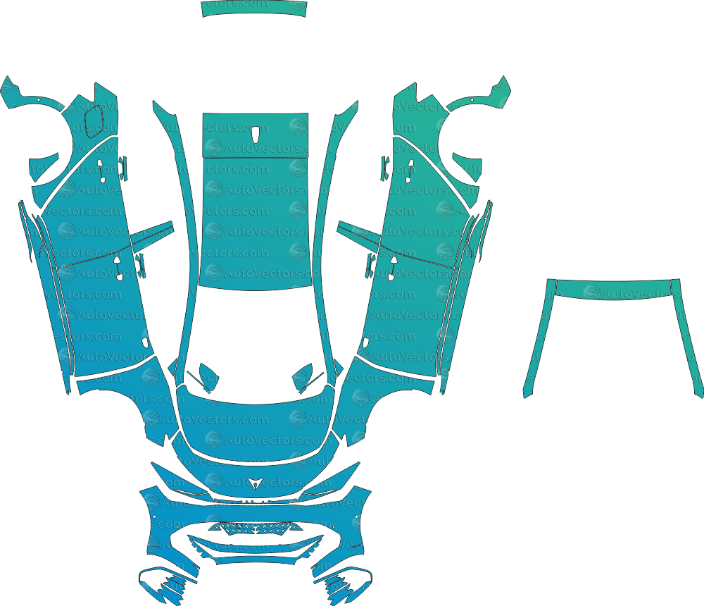 Cupra Born VZ (From 2024) Hatchback Pre - Cut PPF Pattern Templates pre - cut PPF template digital file download