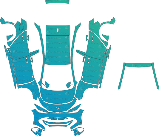 Cupra Born VZ (From 2024) Hatchback Pre - Cut PPF Pattern Templates pre - cut PPF template digital file download