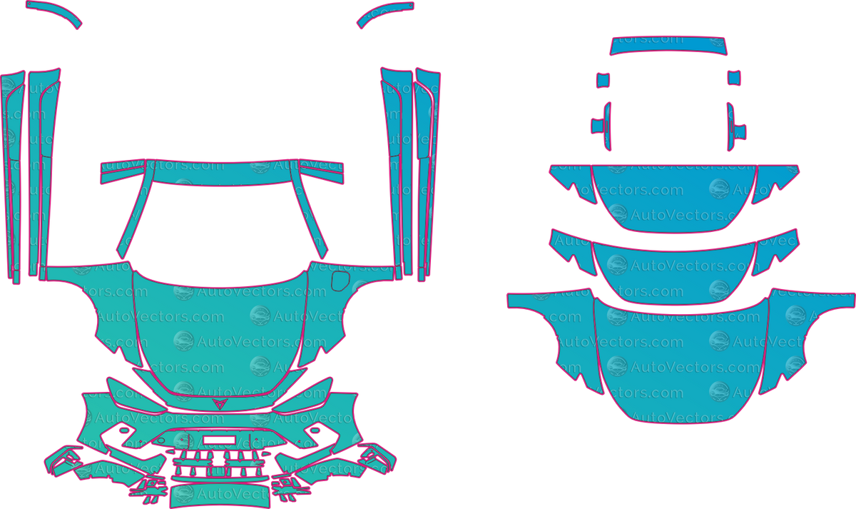 Cupra Leon Sportstourer V2 (From 2025) Wagon Pre-Cut PPF Pattern Templates – pre-cut PPF pattern templates, digital download vector files (CDR, AI, PDF, DXF, SVG)