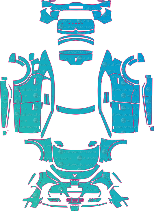 Cupra Tavascan KM7 (From 2025) SUV Pre-Cut PPF Pattern Templates – pre-cut PPF pattern templates, digital download vector files (CDR, AI, PDF, DXF, SVG)