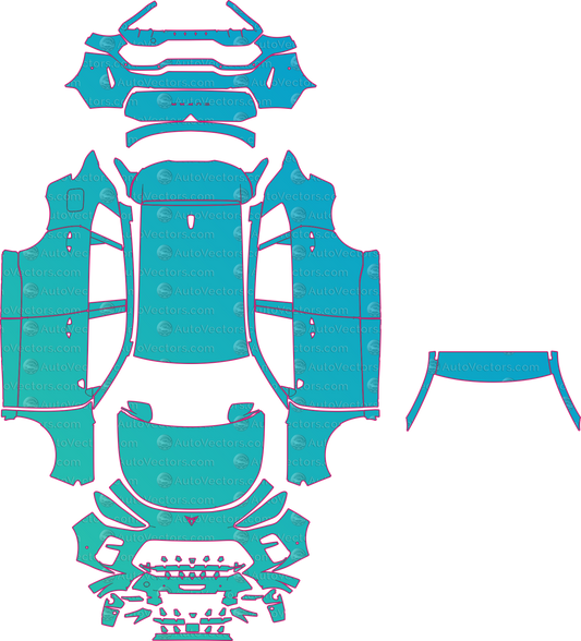 Cupra Terramar KP1 (From 2025) SUV Pre-Cut PPF Pattern Templates – pre-cut PPF pattern templates, digital download vector files (CDR, AI, PDF, DXF, SVG)