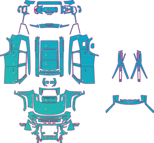 Deepal G318 Off-Road (From 2025) SUV – pre-cut PPF pattern templates, instant digital download vector cut files (CDR, AI, PDF, SVG)