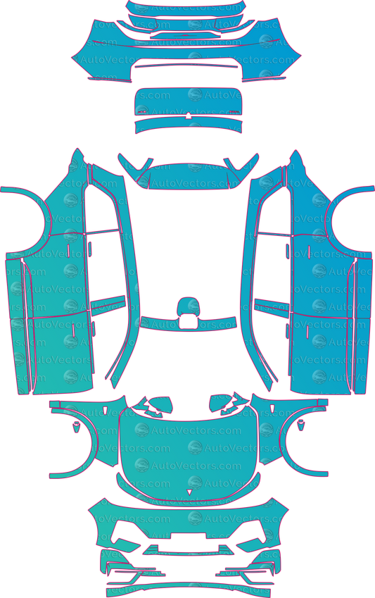 Deepal S09 Ultra (From 2025) SUV Pre-Cut PPF Pattern Templates – pre-cut PPF pattern templates, digital download vector files (CDR, AI, PDF, DXF, SVG)