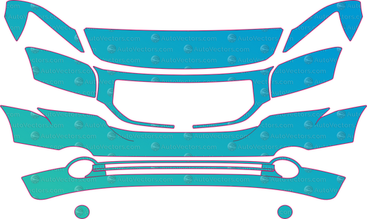 Dodge Caliber Base (From 2007) Hatchback pre-cut PPF pattern layout