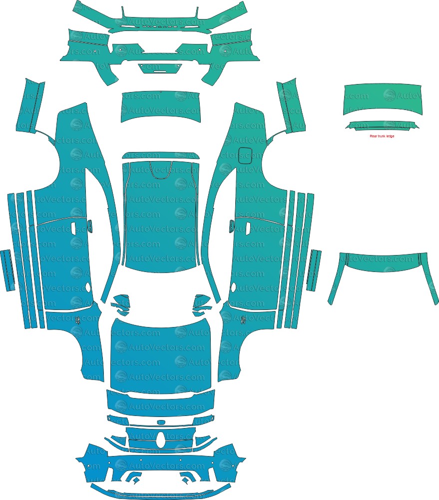 Dodge Charger Daytona LB (From 2025) Coupe Pre - Cut PPF Pattern Templates pre - cut PPF template digital file download