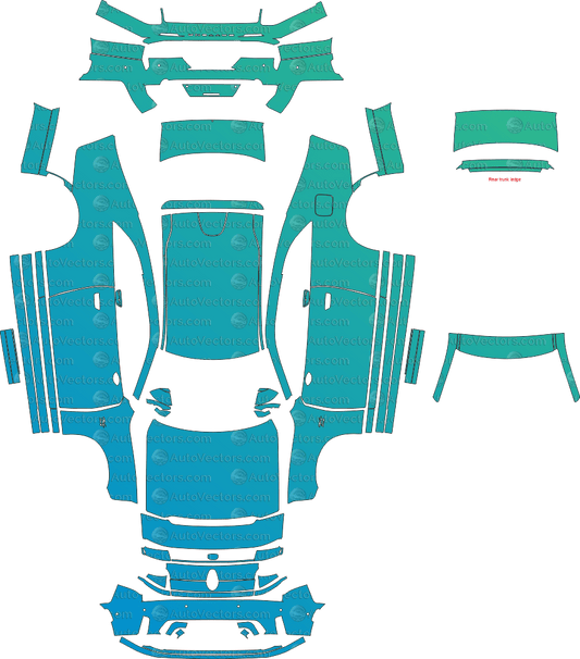 Dodge Charger Daytona LB (From 2025) Coupe Pre - Cut PPF Pattern Templates pre - cut PPF template digital file download