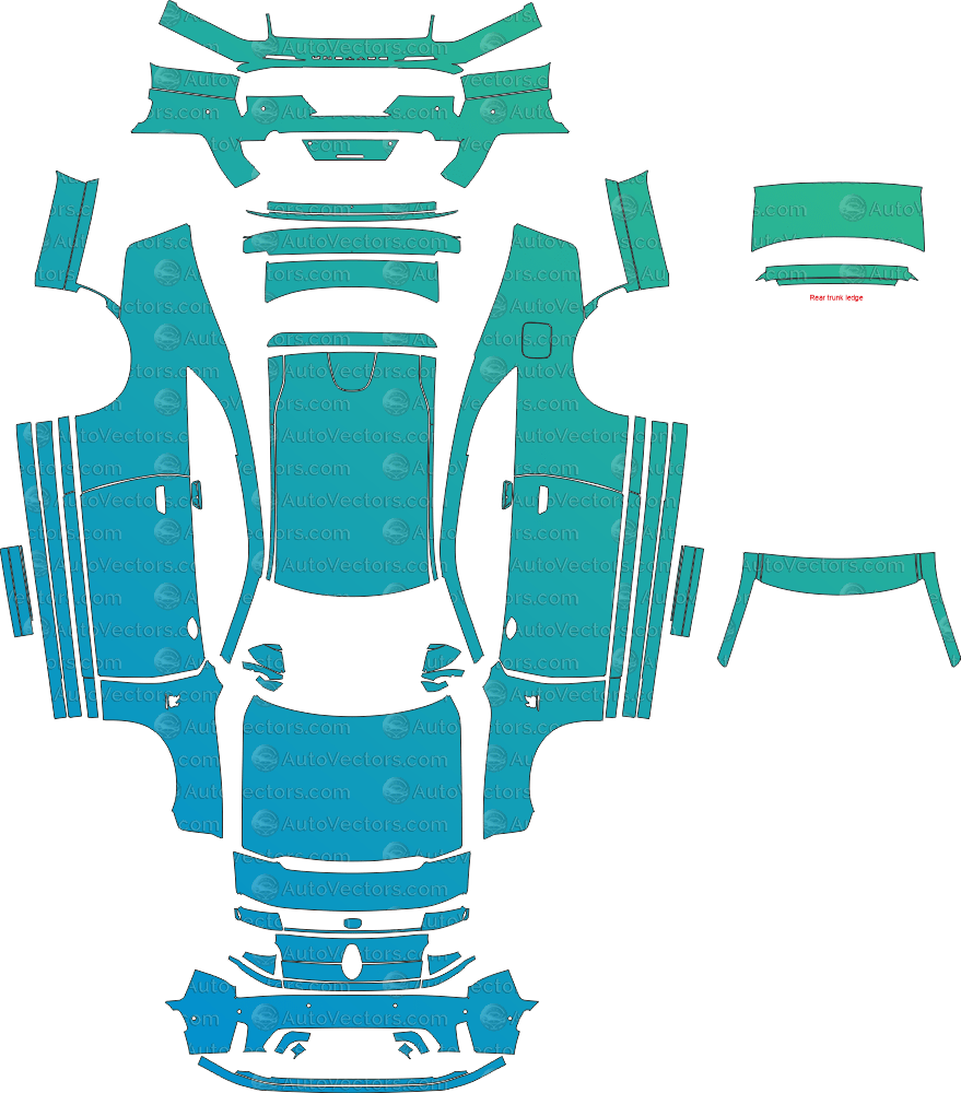 Dodge Charger LB (From 2024) Pre-Cut PPF Pattern Templates – Download ...