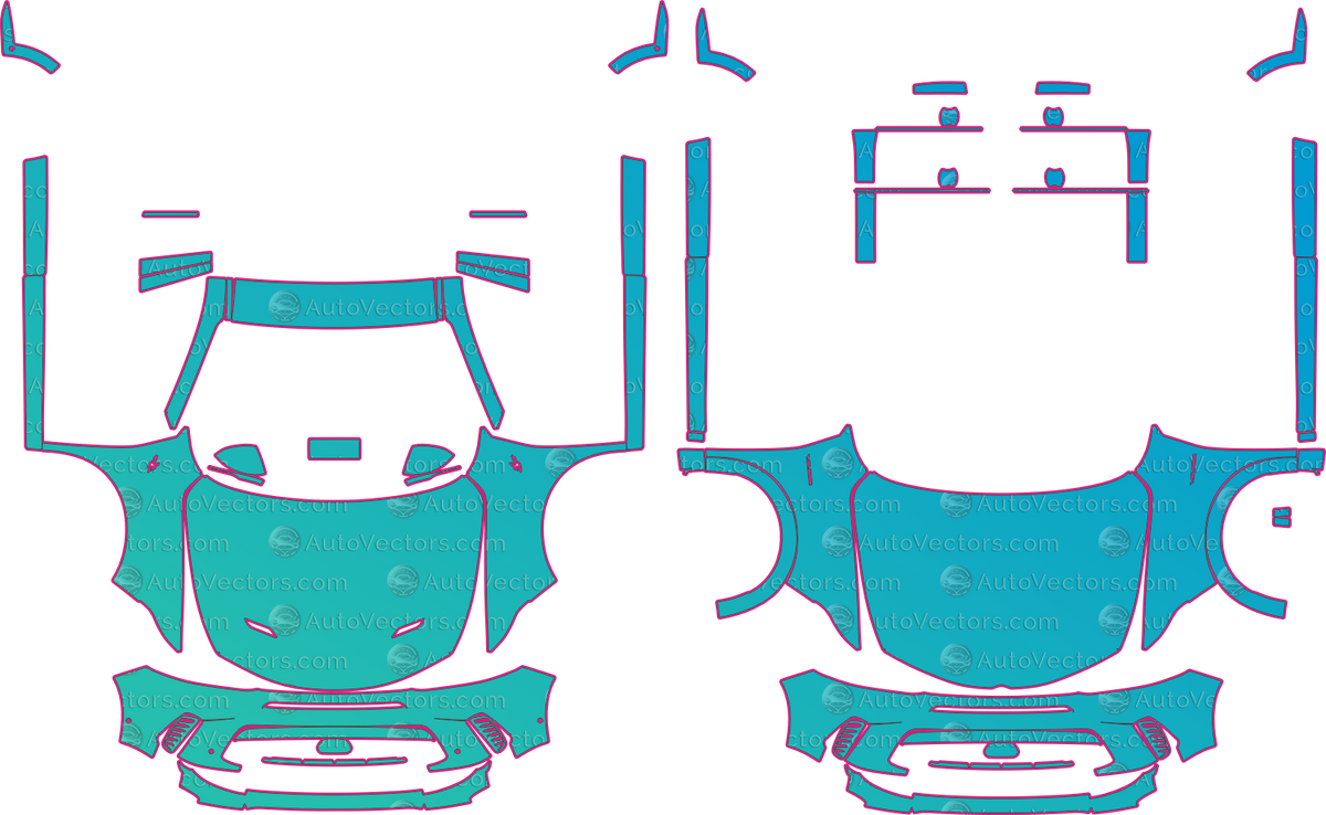 Dodge Hornet GT (From 2025) SUV pre-cut PPF pattern layout