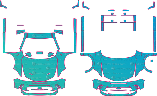 Dodge Hornet GT (From 2025) SUV pre-cut PPF pattern layout