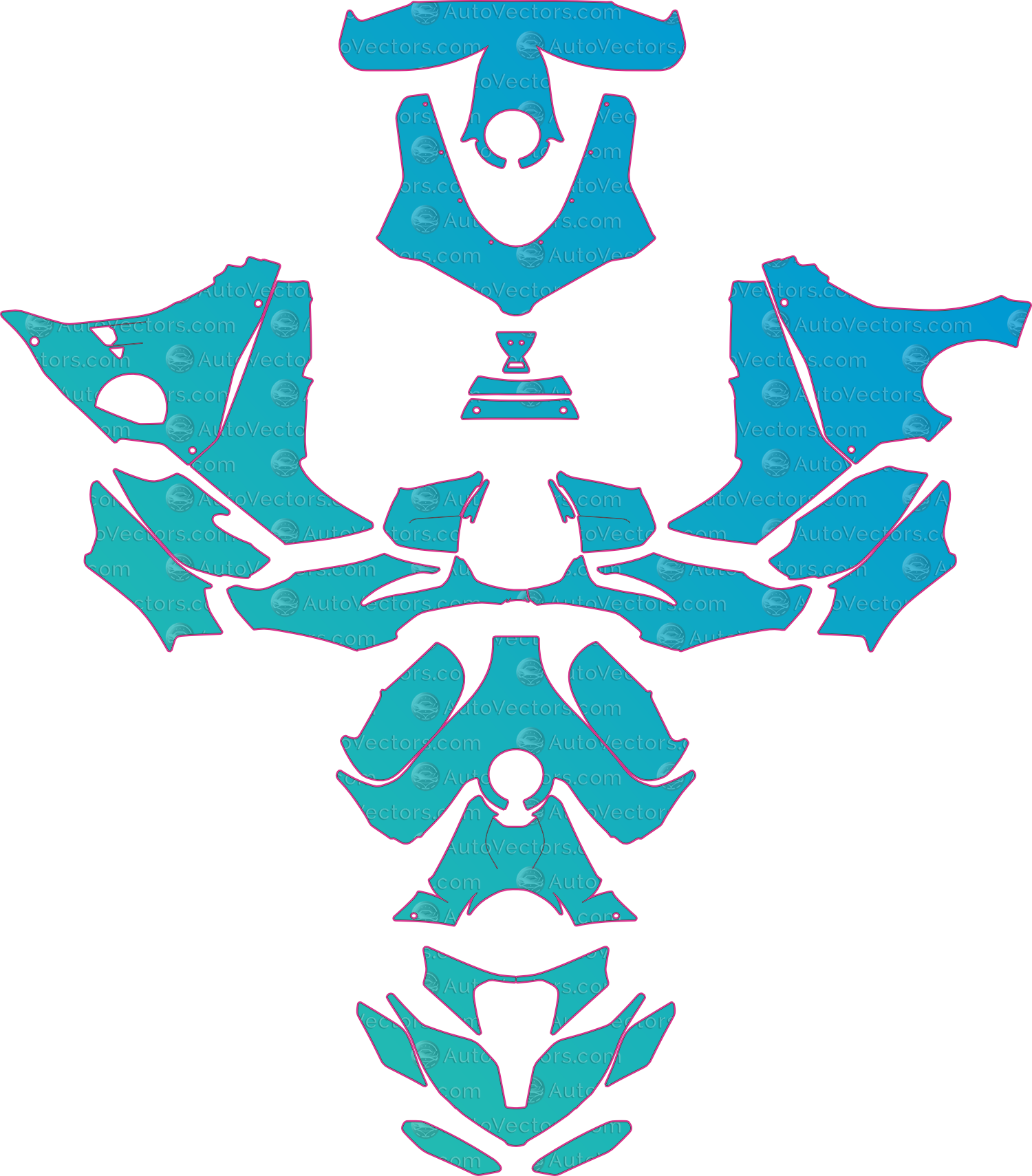 Ducati Panigale V4 (From 2025) Moto – motorcycle pre-cut PPF pattern templates, instant digital download vector cut files (CDR, AI, PDF, SVG)