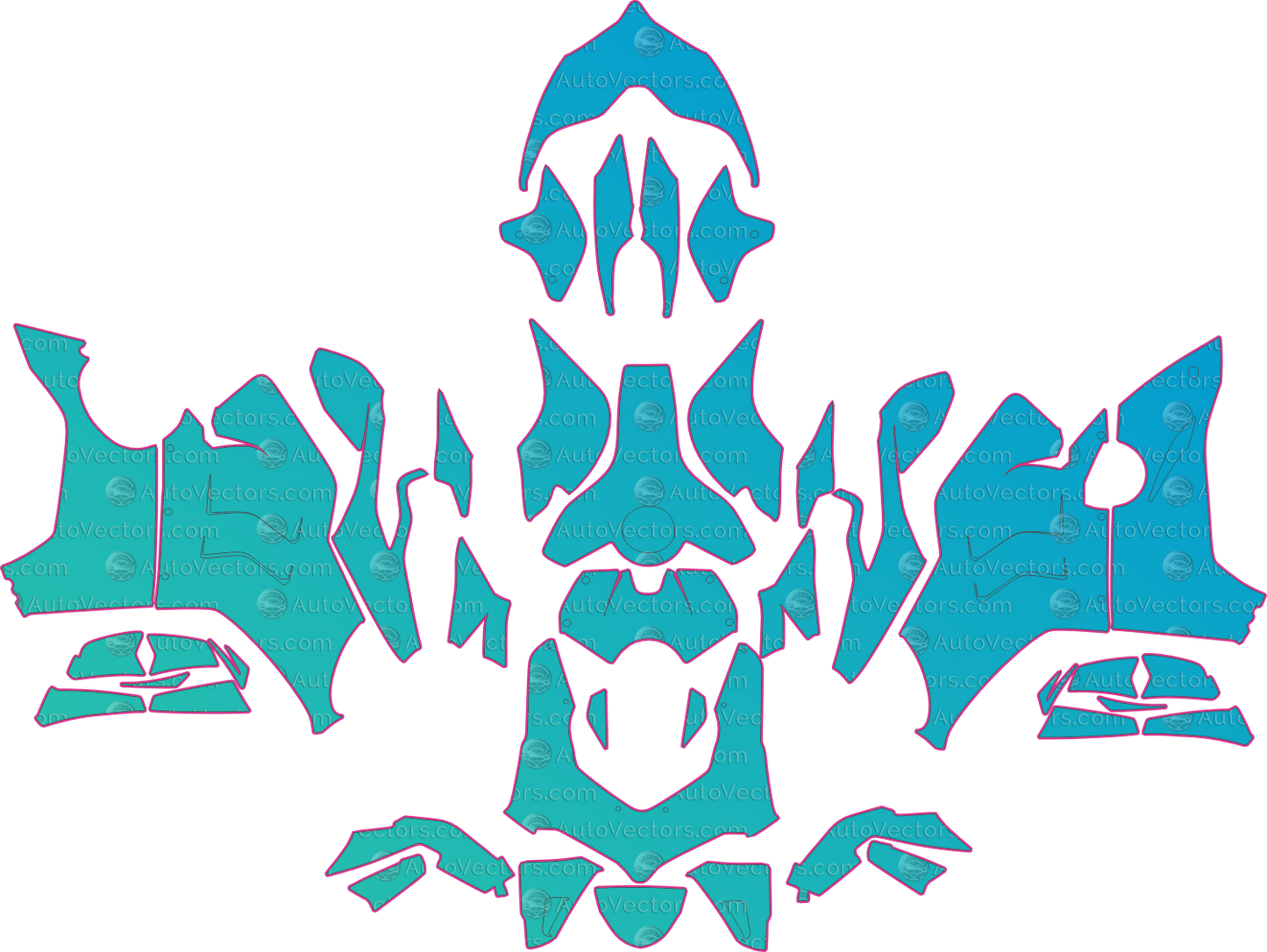 Ducati Panigale V4R (From 2021) Moto – motorcycle pre-cut PPF pattern templates, instant digital download vector cut files (CDR, AI, PDF, SVG)