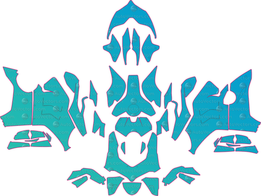 Ducati Panigale V4R (From 2021) Moto – motorcycle pre-cut PPF pattern templates, instant digital download vector cut files (CDR, AI, PDF, SVG)